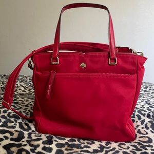 Kate Spade red medium nylon bag